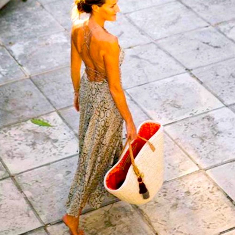 India Hicks Riviera Straw basket tote! - Picture 11 of 14